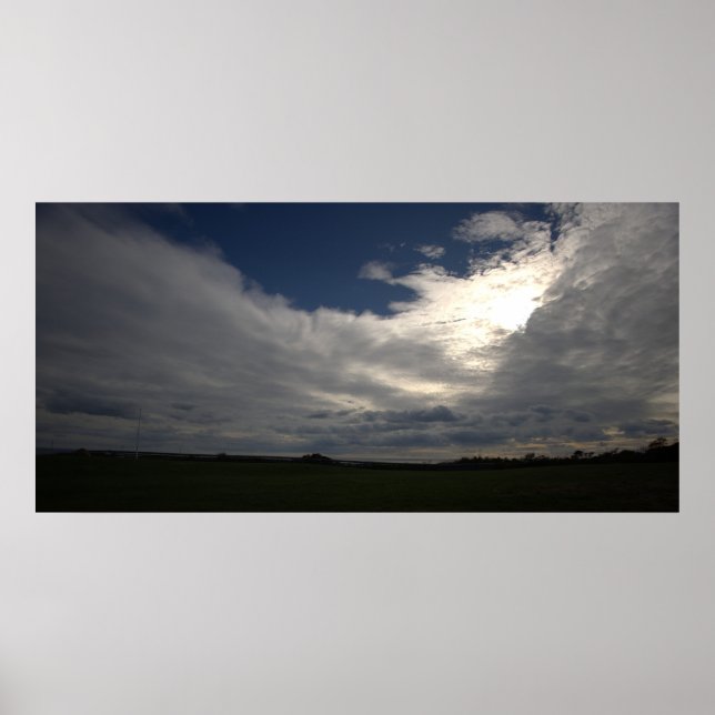 Póster de foto de sol y nubes (Frente)