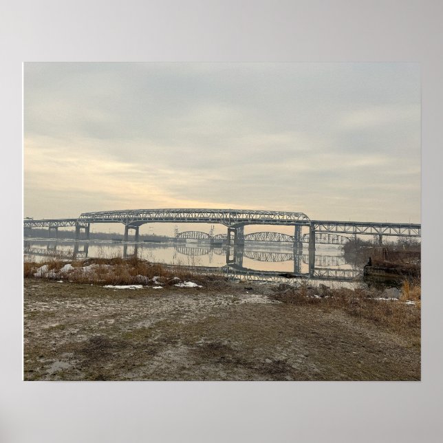 Póster de foto del puente Betsy Ross (Frente)