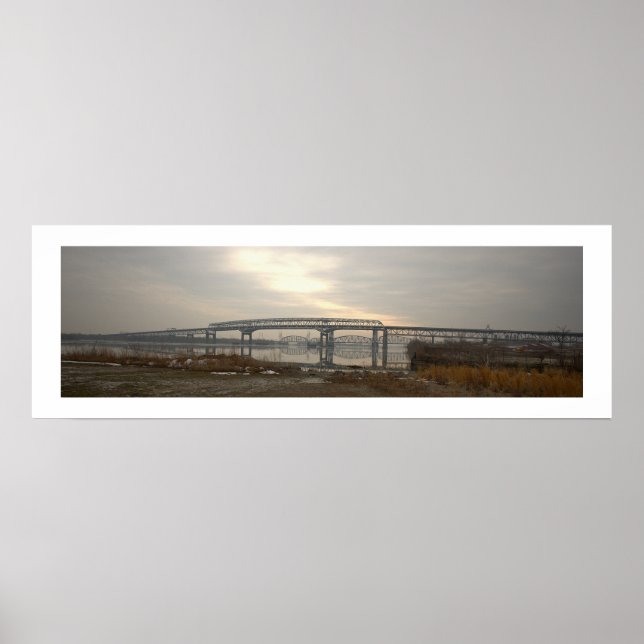 Póster de foto del puente Betsy Ross (Frente)