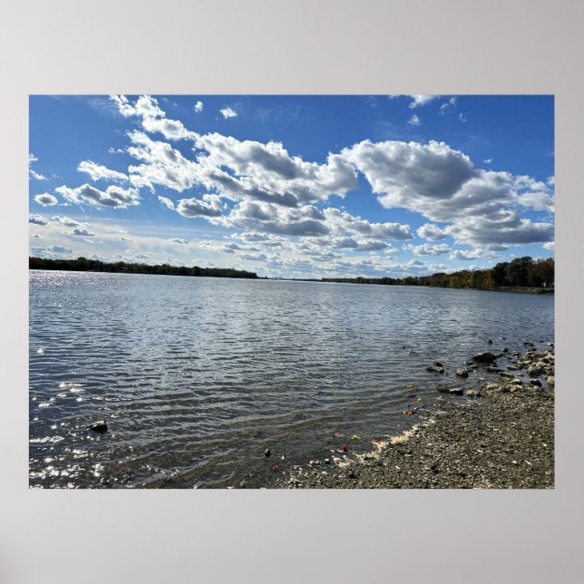 Póster de foto del río Delaware (Frente)