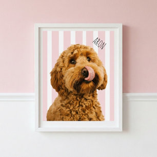 Póster de Foto Personalizado de Perro Nombre de
