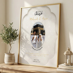 Póster de Foto Personalizado de Umrah Mubarak