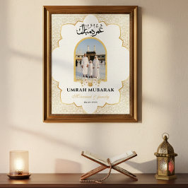 Póster de Foto Personalizado Umrah Mubarak Custom 
