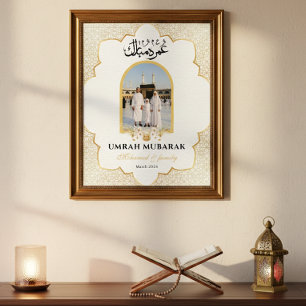 Póster de Foto Personalizado Umrah Mubarak Custom 