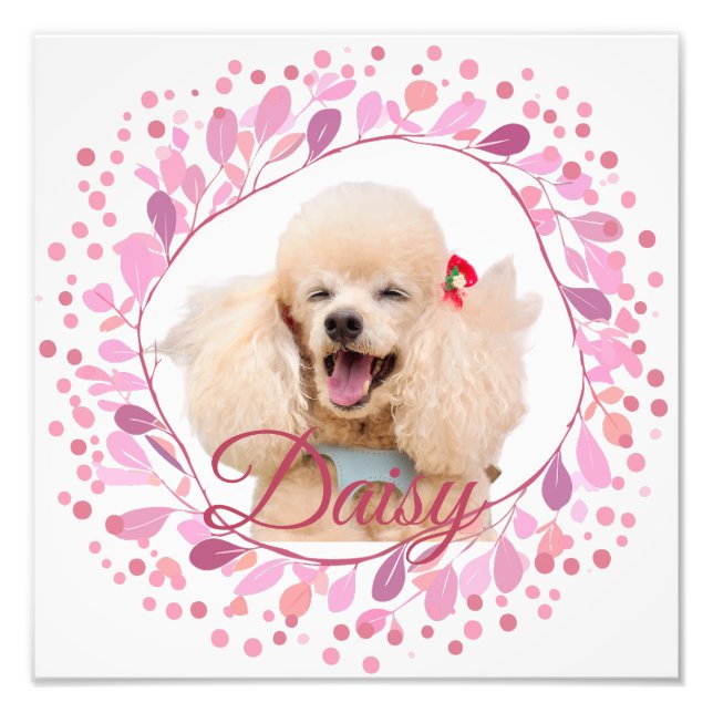 Póster de Foto Rosa Pastel Personalizado (Frente)