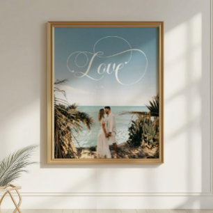 Poster de fotografía en pareja de la caligrafía de