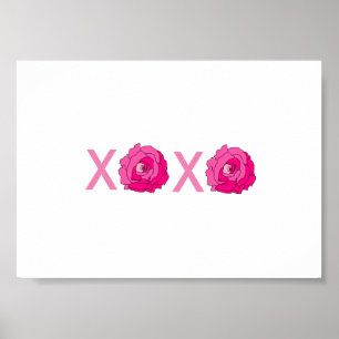 Poster de Frameable de la impresión del rosa de
