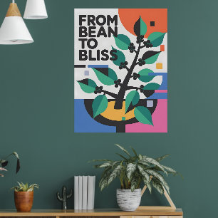 Póster De frijol a café Bliss