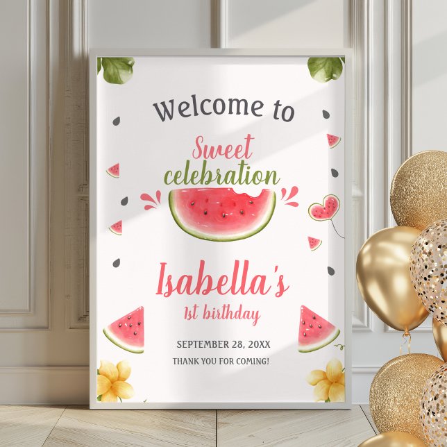 Poster de frutas Chica dulce de sandía señal de bi (Subido por el creador)