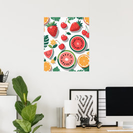 Póster de Frutas Dulces de Verano