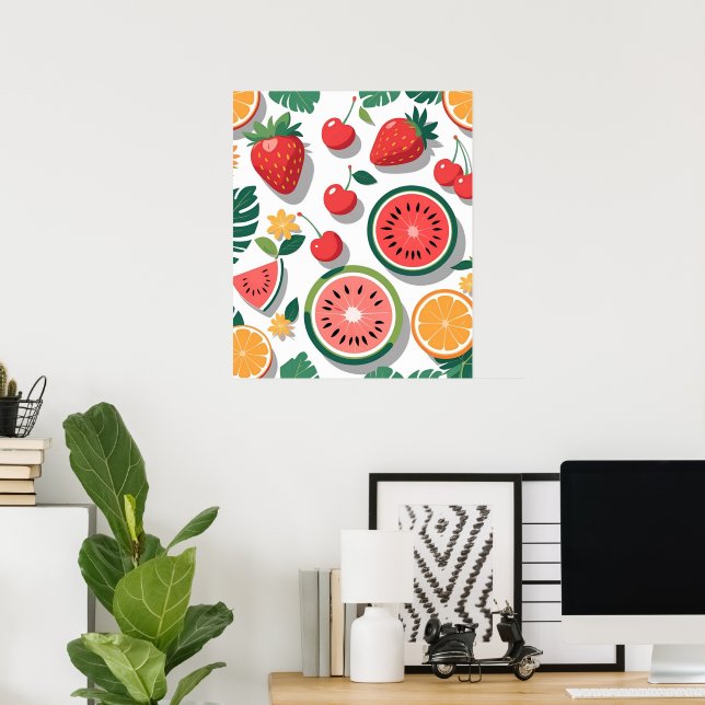 Póster de Frutas Dulces de Verano (Oficina en casa)