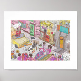 Póster de Funeral Disco de Choque y Fuga