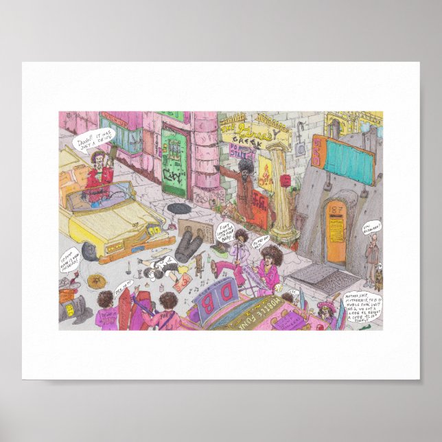 Póster de Funeral Disco de Golpe y Carrera (Frente)