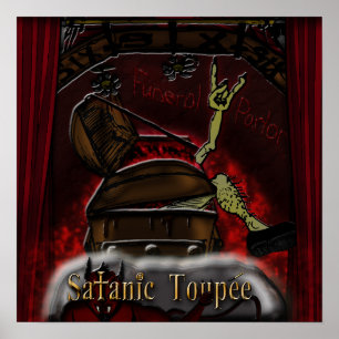 Póster de "Funeraria" de Satanic Toupee