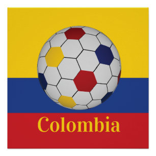 Póster de fútbol de Colombia