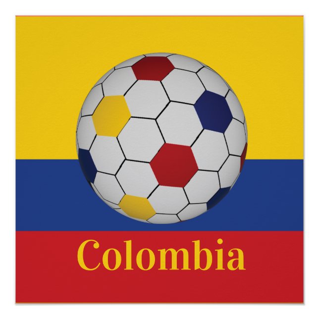 Póster de fútbol de Colombia (Anverso)