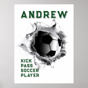 Póster de fútbol personalizado