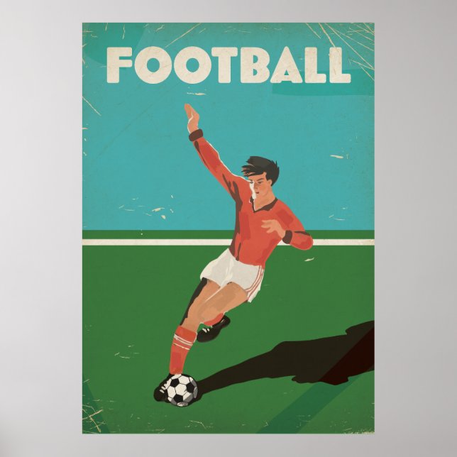 Póster de fútbol vintage (Frente)