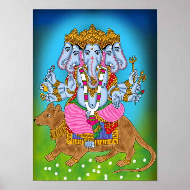 Póster de Ganesha Arte de Pared (Frente)