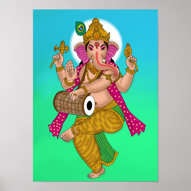 Póster de Ganesha Bailando (Frente)