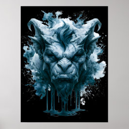Póster de Gárgola de Fantasía Oscura