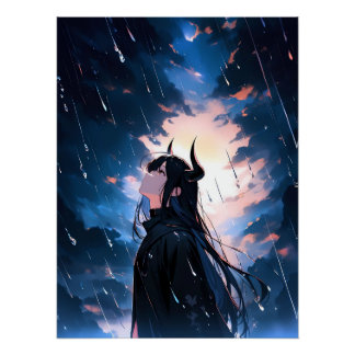 Poster de garota de anime