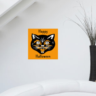 Póster de Gato Antiguo de Halloween