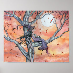 Póster de Gato Bruja Otoño por Molly Harrison