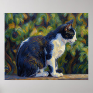 Póster de gato de arte gato esmoquin