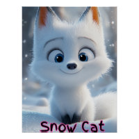 Poster de gato de nieve