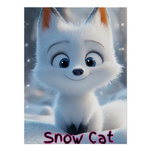 Poster de gato de nieve