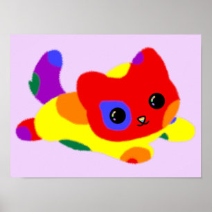 Póster de gato del Orgullo LGBT+
