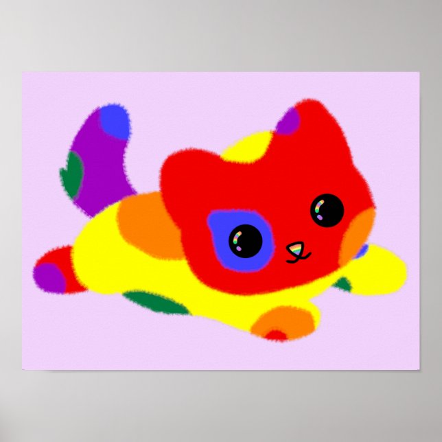 Póster de gato del Orgullo LGBT+ (Frente)