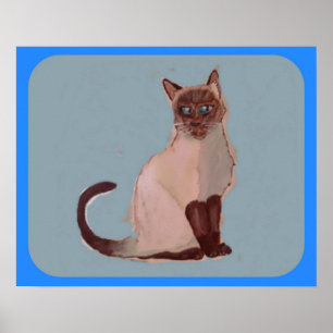 Póster de gato estilizado