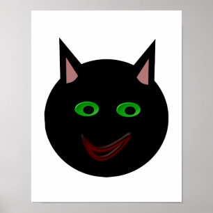 Póster de Gato Negro de Halloween