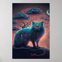 Póster de Gato Negro Místico | Arte de Bruja 2