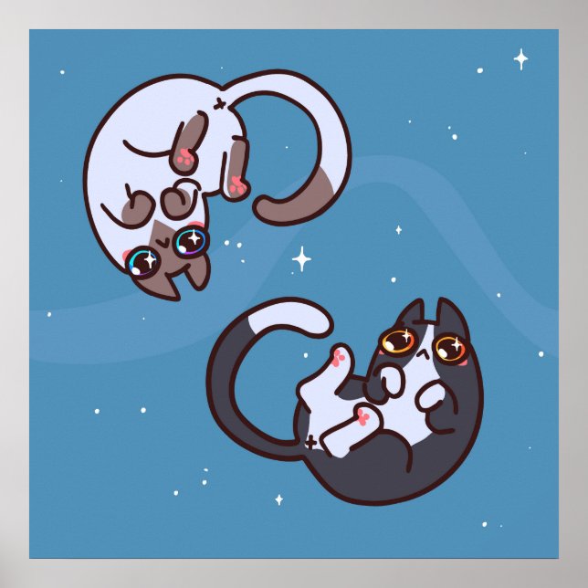 Poster de gatos de arte pop cutto (Frente)