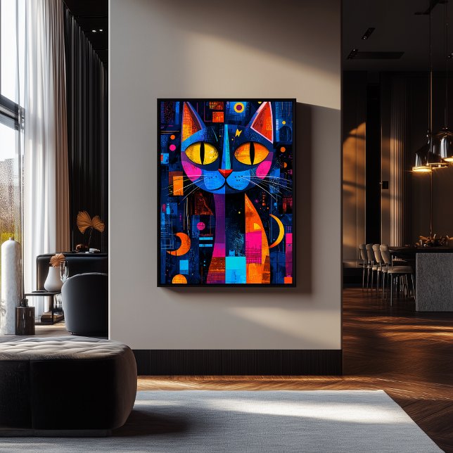 Poster de gatos de geometría expresionista - Arte  (Subido por el creador)