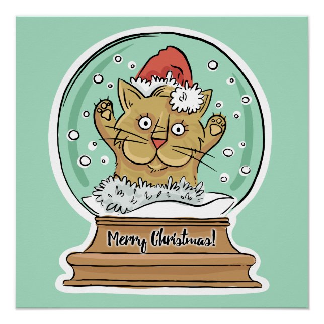 Poster de gatos de Navidades divertidos (Anverso)