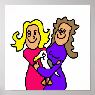 Póster de gaviota lesbiana