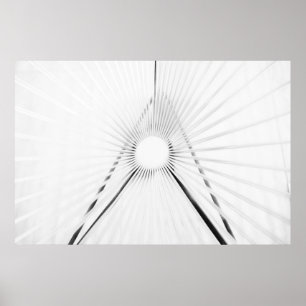 Póster de geometría de túnel de luz abstracta