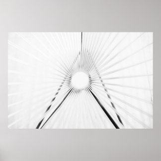 Póster de geometría de túnel de luz abstracta