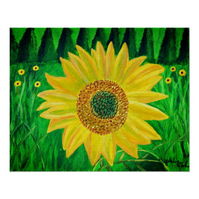 Póster de girasol  (Anverso)