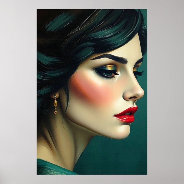 Póster de Glamour Elegante (Frente)