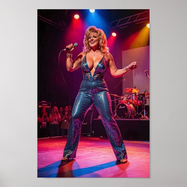 Póster de glamour y resplandor en el escenario (Frente)