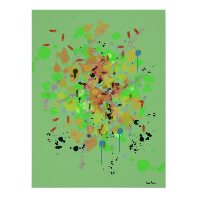 Poster de Glosia Acrílica Splatter (Anverso)