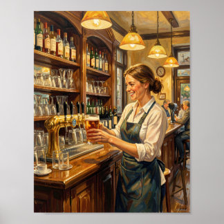 Póster de Glow y Momentos Amigables de la Taberna 