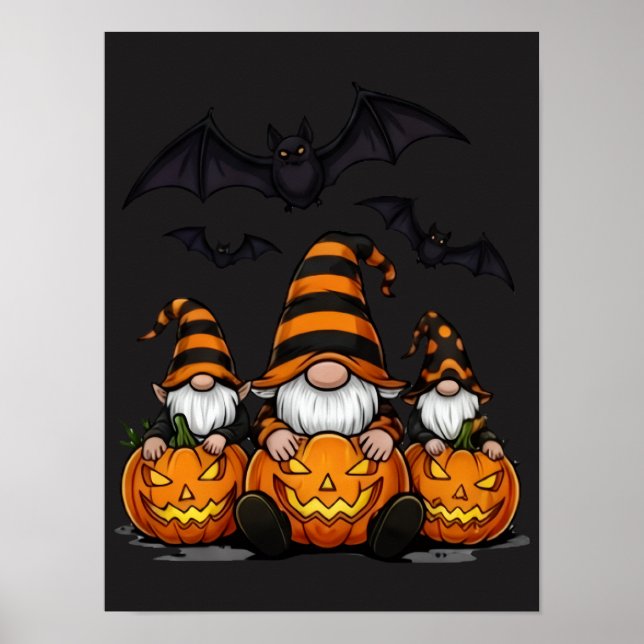 Póster de Gnomo de Halloween (Frente)