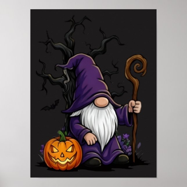Póster de Gnomo de Halloween (Frente)