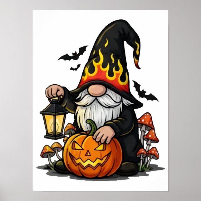 Póster de Gnomo de Halloween (Frente)